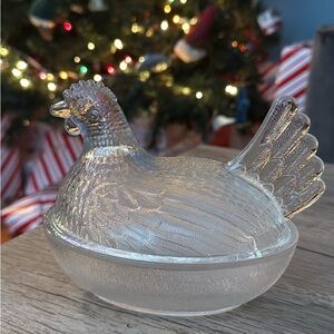 Indiana Glass Hen on Nest